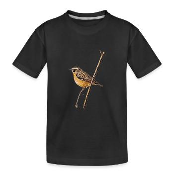 Whinchat - Kids' Premium Organic T-Shirt - black - Front