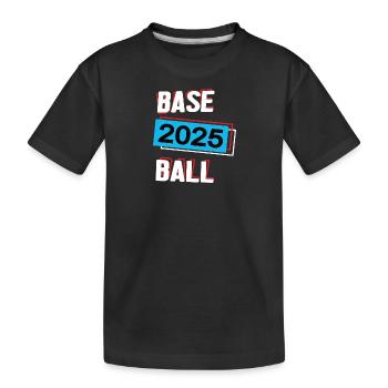 Baseball 2025 Baseballer Baseballspieler Spiel - Kinder Premium Bio T-Shirt - Schwarz - Vorne