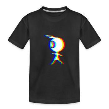 EDM - Alien - Glitch Rave Style - Kinder Premium Bio T-Shirt - Schwarz - Vorne