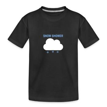 SNOW SHOWER - Kinder Premium Bio T-Shirt - Schwarz - Vorne