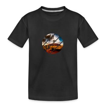 Uluru Australia Ayers Rock Aborigine - Kinder Premium Bio T-Shirt - Schwarz - Vorne