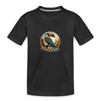 Arenal Volcano Costa Rica retro style - Kids' Premium Organic T-Shirt - black - Front