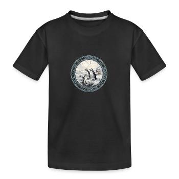 Glace de manchot antarctique du pôle Sud - T-shirt bio Premium Enfant - noir - Devant