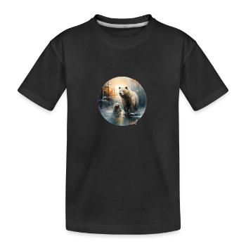 Grizzly Bear Family - Kids' Premium Organic T-Shirt - black - Front