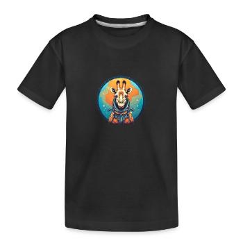 Giraffe - Kinder Premium Bio T-Shirt - Schwarz - Vorne