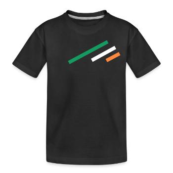 Irland Streifen - Kinder Premium Bio T-Shirt - Schwarz - Vorne