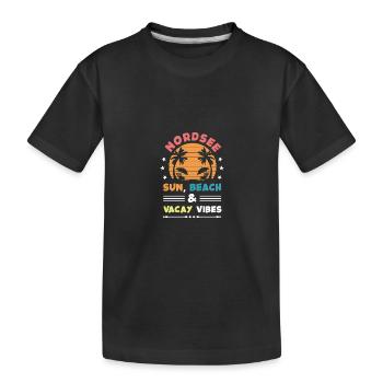 Ambiance estivale de la mer du Nord - T-shirt bio Premium Enfant - noir - Devant