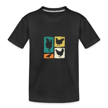 Poules Poule - T-shirt bio Premium Enfant - noir - Devant