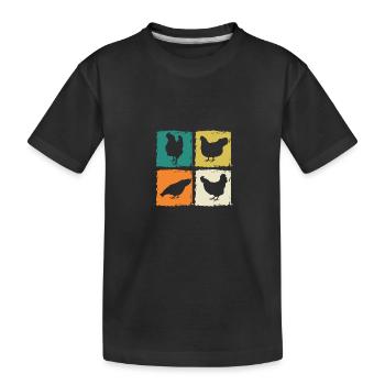 Poules Poule - T-shirt bio Premium Enfant - noir - Devant