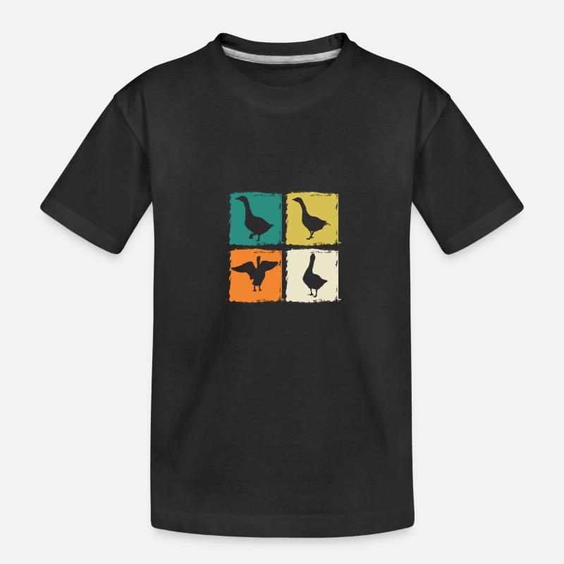 Gans - Kinder Premium Bio T-Shirt - Schwarz