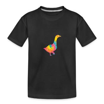 Gans - Kinder Premium Bio T-Shirt - Schwarz - Vorne