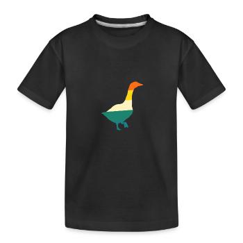 Gans - Kinder Premium Bio T-Shirt - Schwarz - Vorne