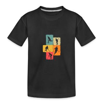 Joueurs de hockey sur gazon Hockey sur gazon - T-shirt bio Premium Enfant - noir - Devant
