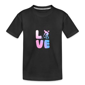 Joueurs de hockey sur gazon Hockey sur gazon - T-shirt bio Premium Enfant - noir - Devant
