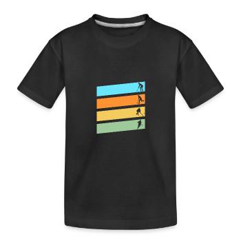 Joueurs de hockey sur gazon Hockey sur gazon - T-shirt bio Premium Enfant - noir - Devant