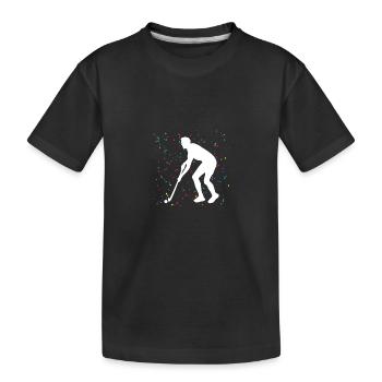 Joueurs de hockey sur gazon Hockey sur gazon - T-shirt bio Premium Enfant - noir - Devant