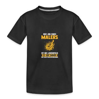 Master Painter Journeyman Painter - Kids' Premium Organic T-Shirt - black - Front