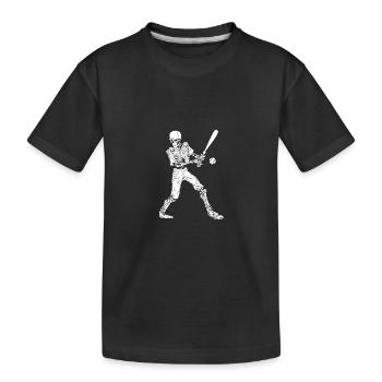 Joueur de baseball Baseball - T-shirt bio Premium Enfant - noir - Devant