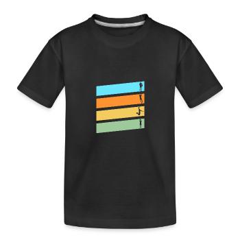 Basketballspieler Basketball - Kinder Premium Bio T-Shirt - Schwarz - Vorne