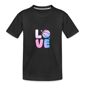 Basketballspieler Basketball - Kinder Premium Bio T-Shirt - Schwarz - Vorne