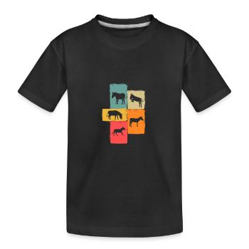 Esel - Kinder Premium Bio T-Shirt - Schwarz - Vorne