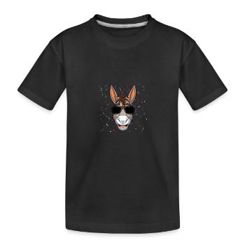 Donkey - Kids' Premium Organic T-Shirt - black - Front