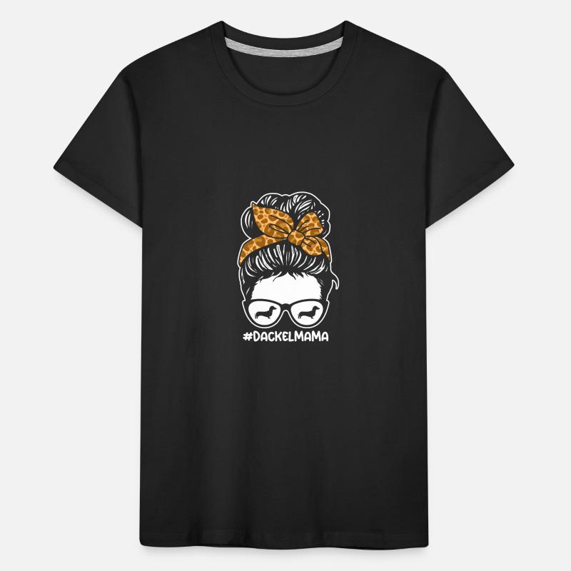 Mama Mutter Hund Dackel Kinder Premium Bio T-Shirt