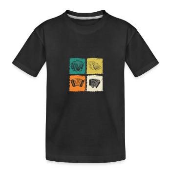 Accordion Player Accordion - Kids' Premium Organic T-Shirt - black - Front