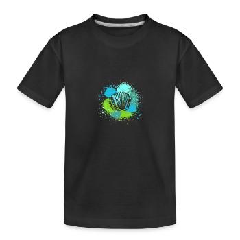 Accordion Player Accordion - Kids' Premium Organic T-Shirt - black - Front
