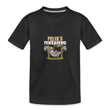 Sloth Felix - Kids' Premium Organic T-Shirt - black - Front