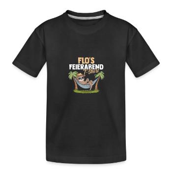 Faultier Florian - Kinder Premium Bio T-Shirt - Schwarz - Vorne