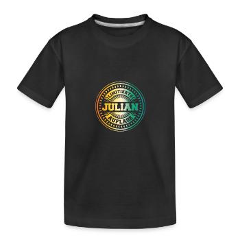 Julian - Kinder Premium Bio T-Shirt - Schwarz - Vorne
