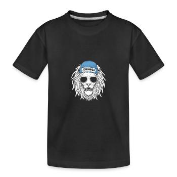 Löwe Johannes - Kinder Premium Bio T-Shirt - Schwarz - Vorne