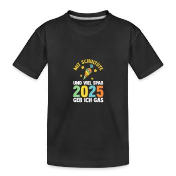 Kita Farewell First Grade School Enrollment 2025 - Kids' Premium Organic T-Shirt - black - Front