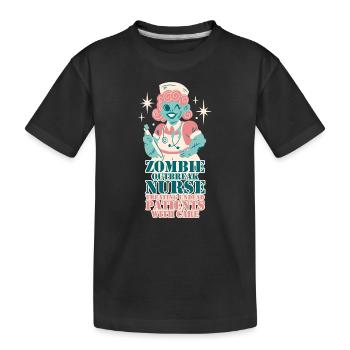 Ausbruch der Zombies Krankenschwester Halloween Party Gag - Kinder Premium Bio T-Shirt - Schwarz - Vorne