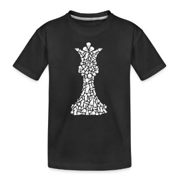 Chess Pieces Symbols Board Game Chess - Kids' Premium Organic T-Shirt - black - Front