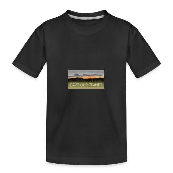 Rette den Planeten - Kinder Premium Bio T-Shirt - Schwarz - Vorne