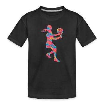 Padel Player Padel Tennis Padel Femmes - T-shirt bio Premium Enfant - noir - Devant