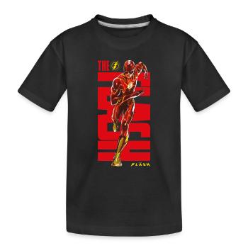 The Flash S'Exécute Logo Rouge - T-shirt bio Premium Enfant - noir - Devant
