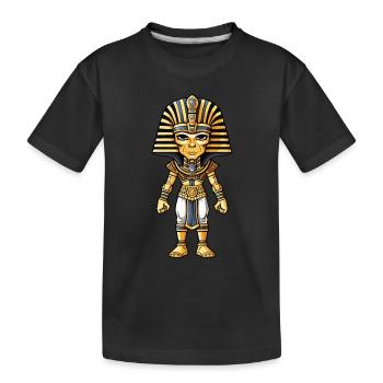 Pharao Comic - Kinder Premium Bio T-Shirt - Schwarz - Vorne