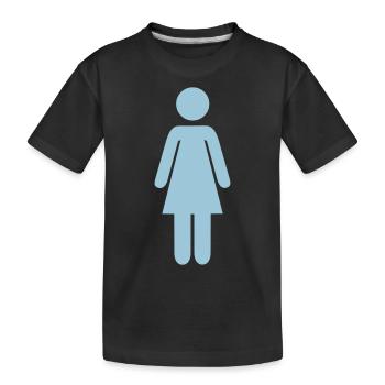 Frau - Kinder Premium Bio T-Shirt - Schwarz - Vorne