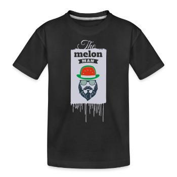 The man in the hat - Kids' Premium Organic T-Shirt - black - Front