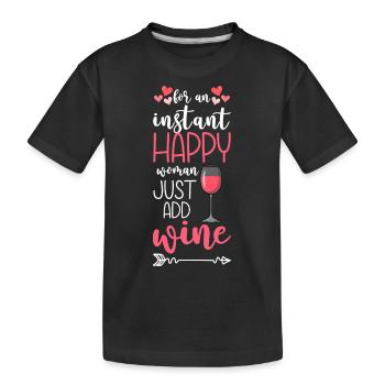 Happy holiday - Kids' Premium Organic T-Shirt - black - Front