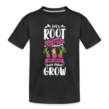 Stachel Natur Gärtner - Kinder Premium Bio T-Shirt - Schwarz - Vorne