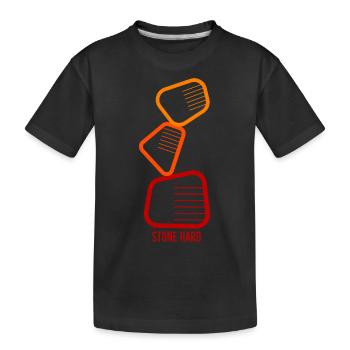 Stone hard - Kids' Premium Organic T-Shirt - black - Front