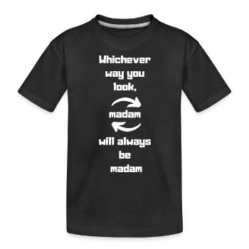 Madam - Kids' Premium Organic T-Shirt - black - Front