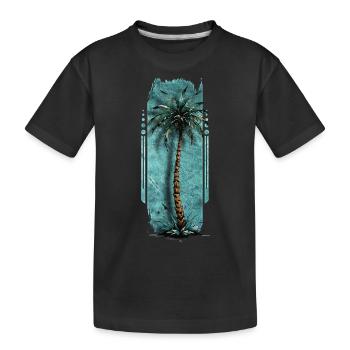 Solitaire : Palmier solitaire - T-shirt bio Premium Enfant - noir - Devant