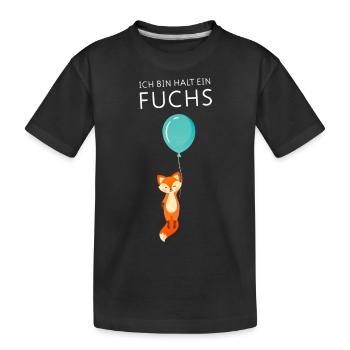 Ich Bin Halt Ein Fuchs Einschulung Schule - Kinder Premium Bio T-Shirt - Schwarz - Vorne