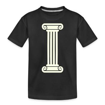 column - Kids' Premium Organic T-Shirt - black - Front