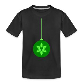 Boule de Noël étoile - T-shirt bio Premium Enfant - noir - Devant